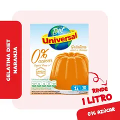 UNIVERSAL - Gelatina sin Azúcar Sabor Naranja 19 g