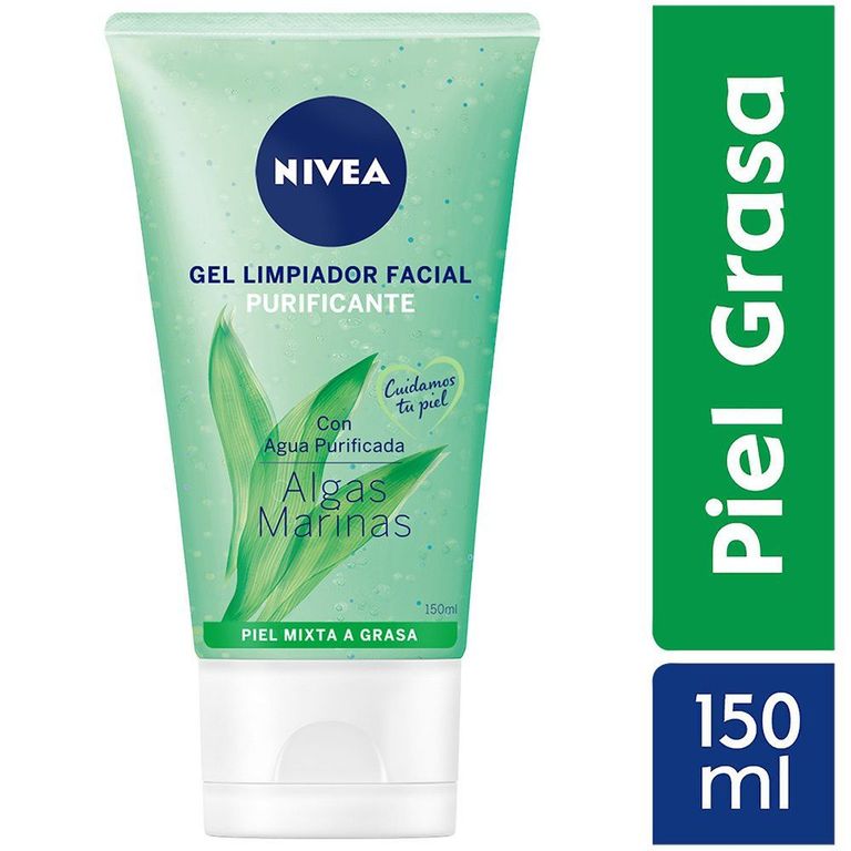 Gel Limpiador Facial Nivea Algas Marinas Envase 150 mL