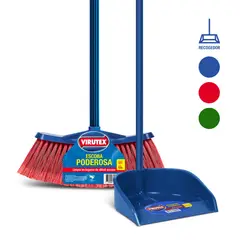 VIRUTEX - Pack Escoba Podera Y Recogedor Pack 2 Und