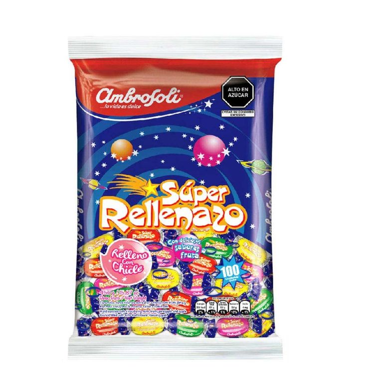 Caramelos Super Rellenazo Chicle Ambrosoli Bolsa 450 g