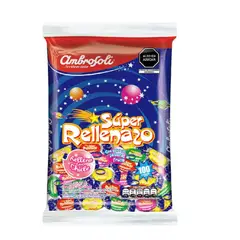 AMBROSOLI - Caramelos Súper Rellenazo Chicle 100 Unidades