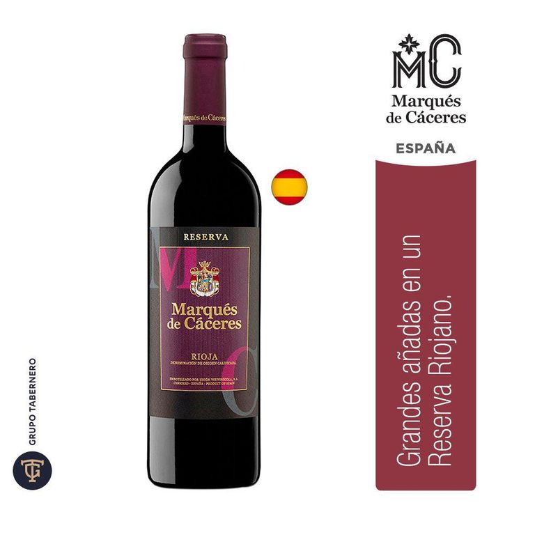 Vino Tinto Marqués de Cáceres Reserva Botella 750 mL