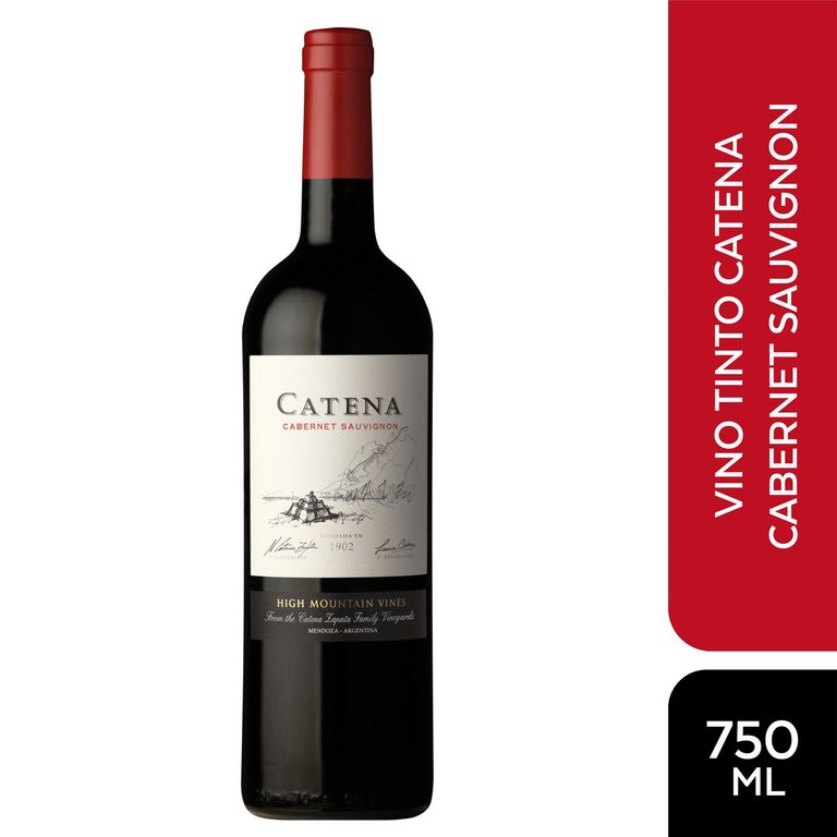 Vino Tinto Catena Zapata Cabernet Sauvignon Botella 750 mL