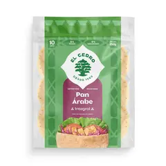 EL CEDRO - Pan Árabe Integral 10 Unidades