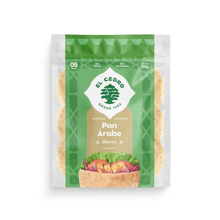 Pan Arabe Blanco El Cedro Bolsa 5 Und