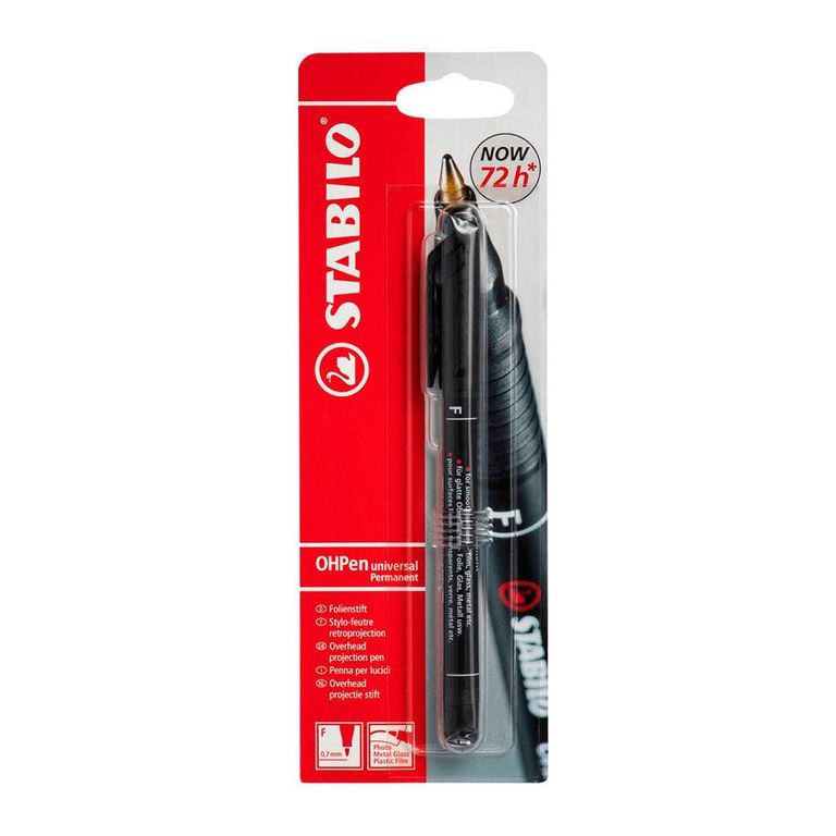 Plumón Indeleble Stabilo Oh Pen Color Negro