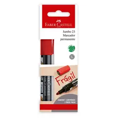 FABER CASTELL - Plumón Indeleble Faber Castell Multimark Jumbo 23 Color Rojo