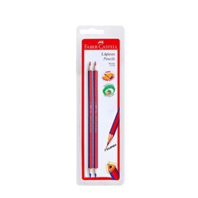 Lápiz Bicolor Faber Castell B737 Azul Y Rojo Empaque 2 Und