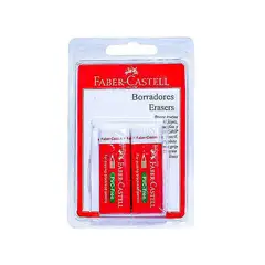 FABER CASTELL - Borrador Pvc Free 189527 Blanco Blx2