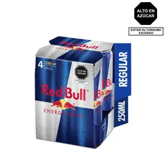 RED BULL - Bebida Energizante Pack 4 Unidades 250 mL