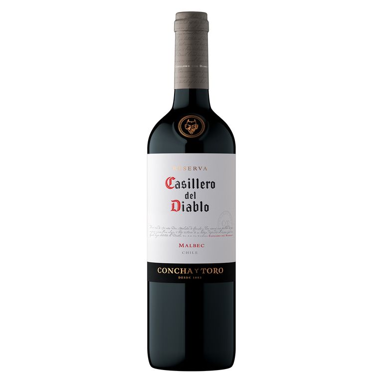 Vino Tinto Casillero del Diablo Malbec Botella 750 mL