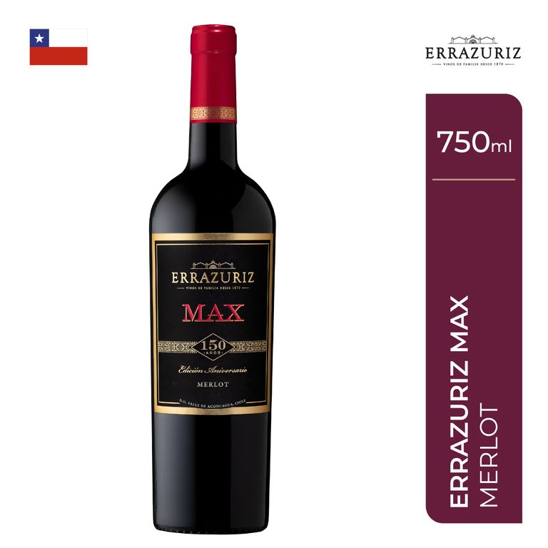 Vino Tinto Errazuriz Reserva Merlot Botella 750 mL
