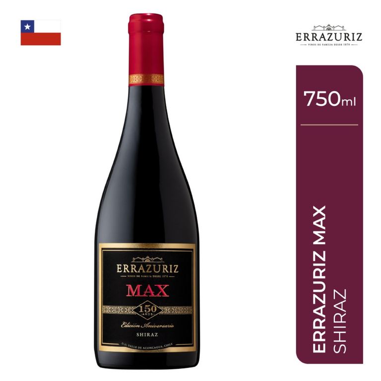 Vino Errazuriz Max Reserva Syrah Botella 750 mL