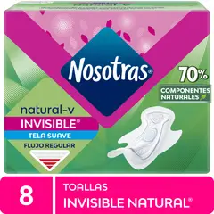 NOSOTRAS - Toallas Higiénicas Nosotras Invisible Natural Empaque 8 Und