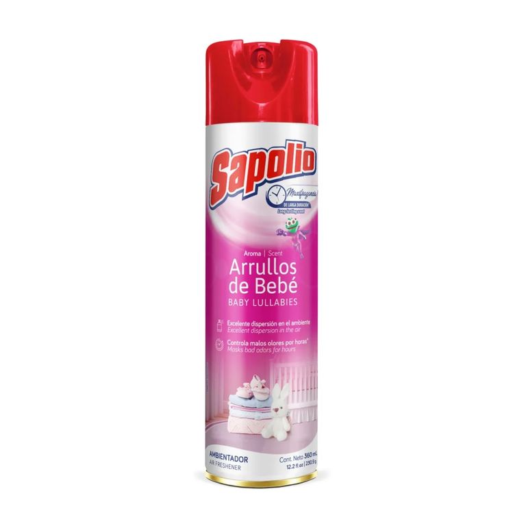 Ambientador en Spray Sapolio Arullos de Bebé Envase 360 mL