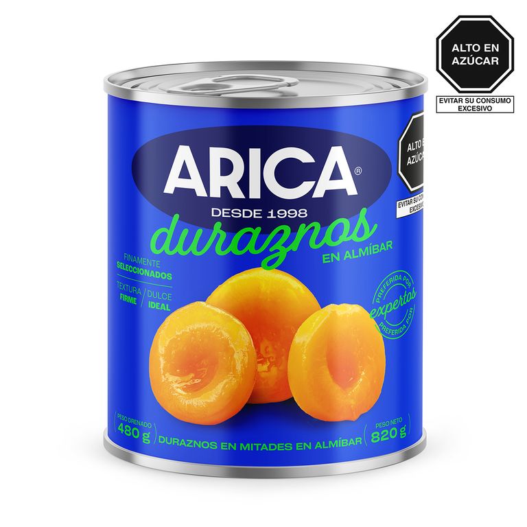 Duraznos en Almíbar Arica Lata 820 g