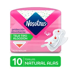 NOSOTRAS - Toallas Higiénicas Con Alas De Tela Y Gel Empaque 10 Und