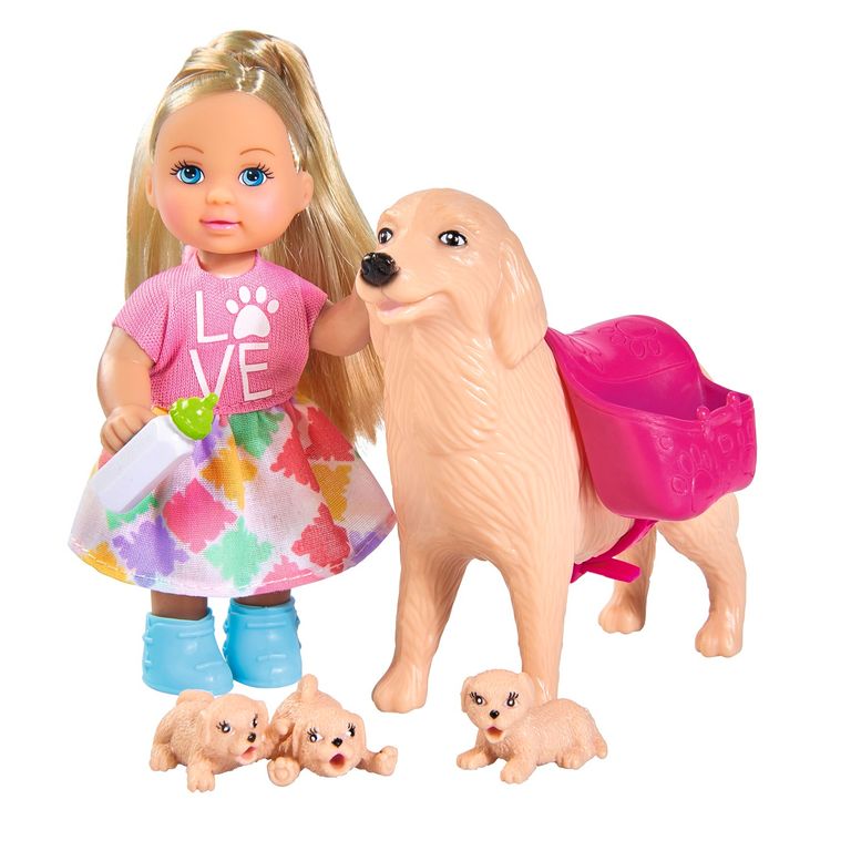 Muñeca Evi Love Set Cuidado Perritos y Accesorios