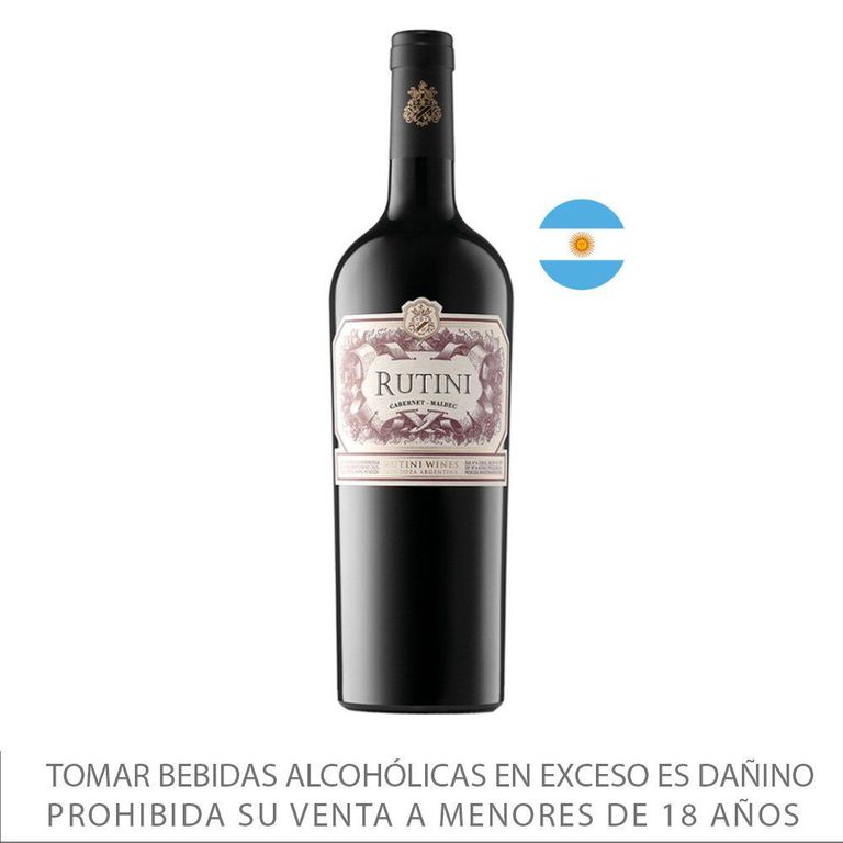Vino Tinto Rutini Cabernet Malbec Botella 750 mL