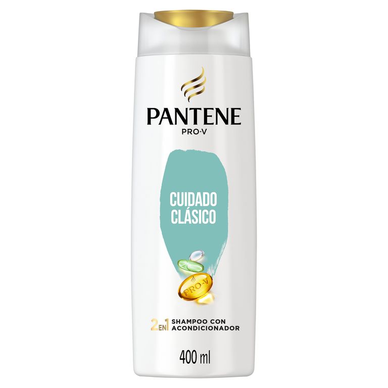 Shampoo 2 en 1 Pantene Cuidado Clásico Botella 400 mL