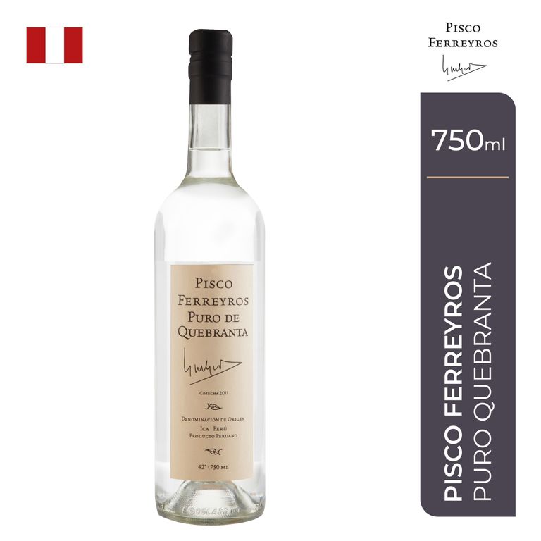 Pisco Ferreyros Quebranta Botella 750 mL
