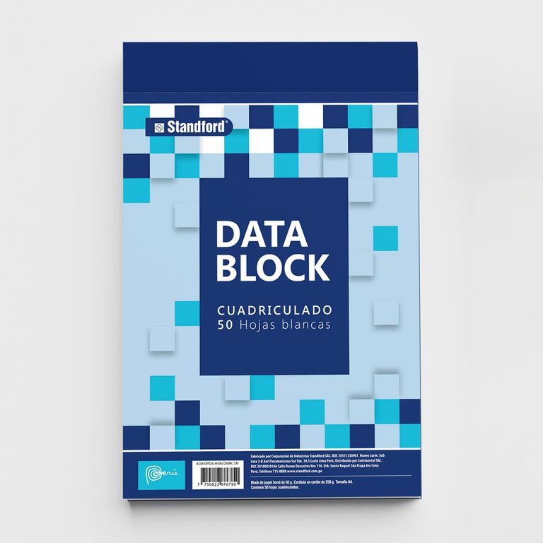 Block Standford A4 Cuadriculado 500 Hojas