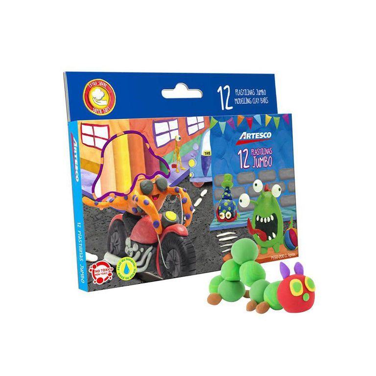 Plastilina Artesco Jumbo Empaque 12 Und