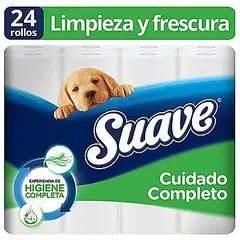 SUAVE - Papel Higiénico Cuidado Completo Empaque 24 Rollos