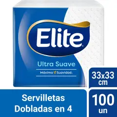 ELITE - Servilletas Dobladas En 4 Empaque 100 Und