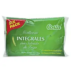 COSTA - Galleta Integrales con Salvado de Trigo 6 Unidades