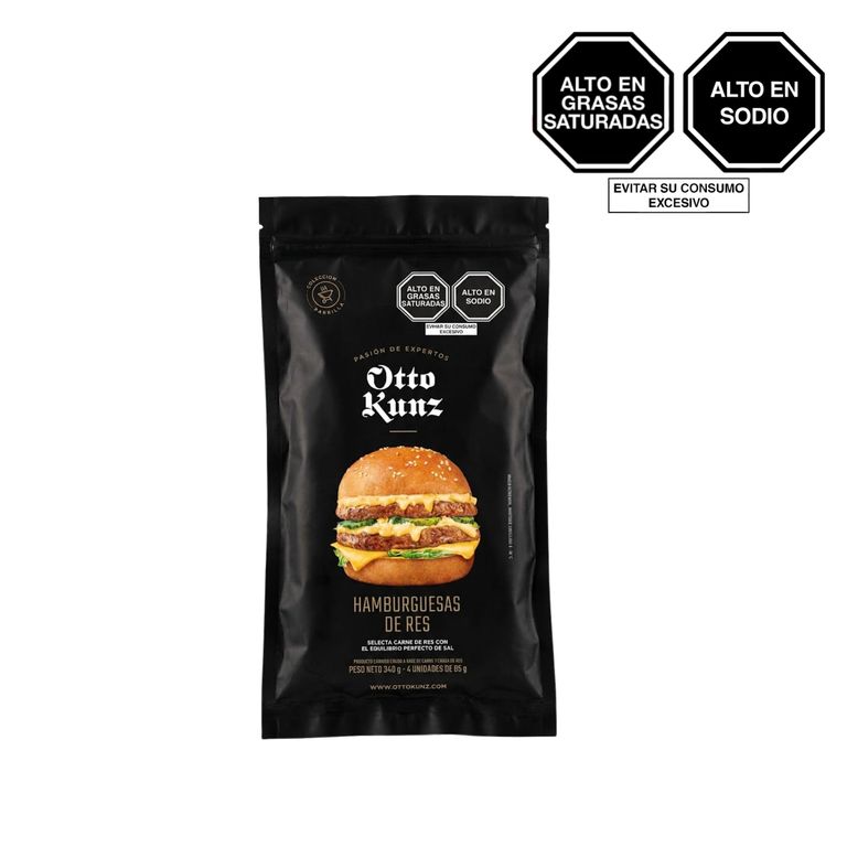 Hamburguesa Premium de Res Otto Kunz Empaque 340 g