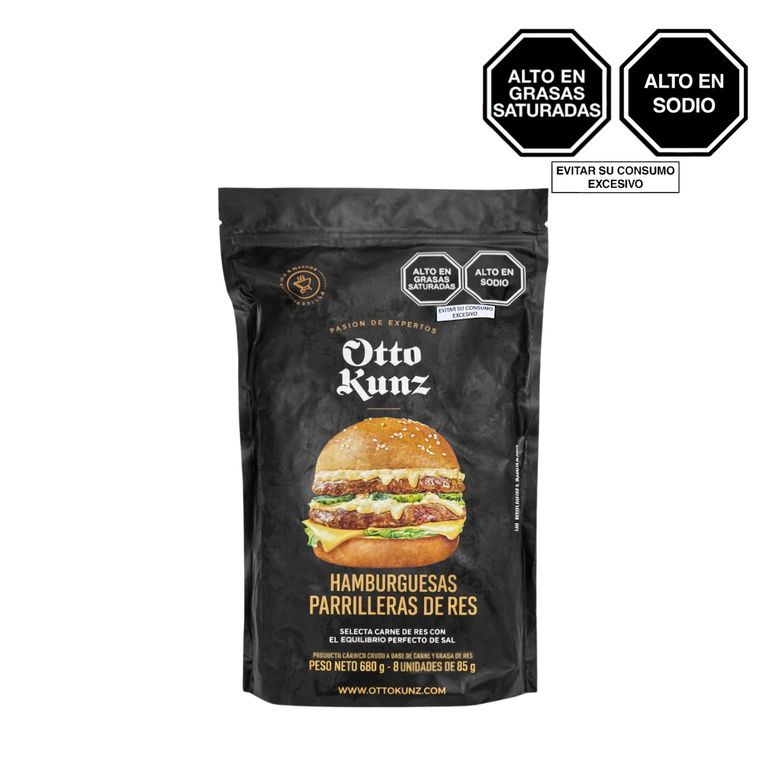 Hamburguesa Premium de Res Otto Kunz Empaque 680 g