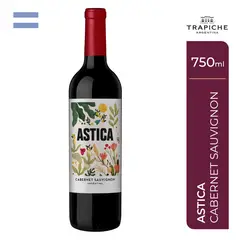 ASTICA - Vino Tinto Cabernet Sauvignon Argentina Botella 750 mL