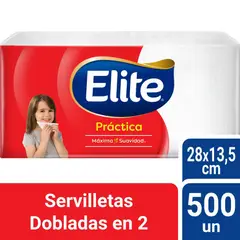 ELITE - Servilletas Dobladas En 2 Práctica Empaque 500 Und