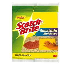 SCOTCH BRITE - Paños Secatodo Scotch Brite Multiuso Empaque 4 Und