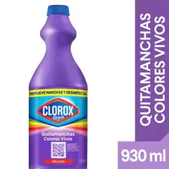 CLOROX - Quitamanchas Ropa Colores Vivos Sín Lejía Botella 930 ml