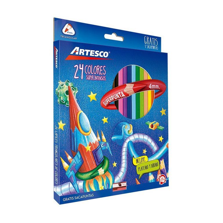 Colores Artesco Kids Triangulares Empaque 24 Und