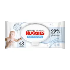 HUGGIES - Toallitas Húmedas Huggies Puro y Natural Recién Nacido Empaque 48 Und