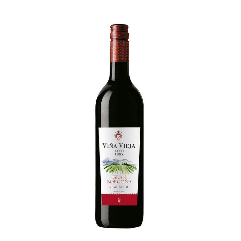 Vino Blanco Viña Vieja Gran Borgoña Semi Seco Botella 750 mL