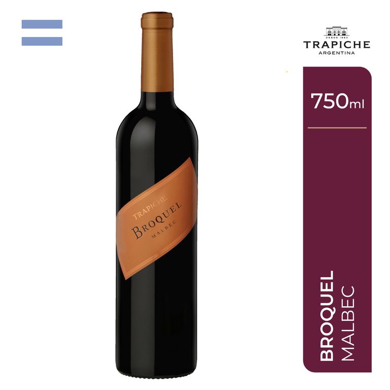Vino Tinto Broquel Trapiche Malbec Botella 750 mL