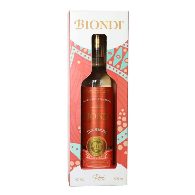 Pisco Acholado Biondi Botella 500 mL