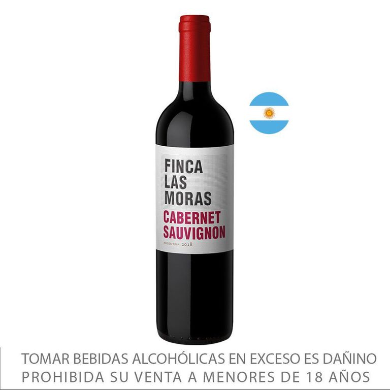Vino Tinto Las Moras Cabernet Sauvignon Botella 750 mL