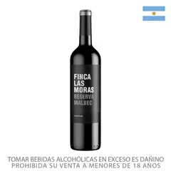 LAS MORAS - Vino Tinto Las Moras Reserva Malbec Botella 750 mL