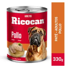 RICOCAN - Comida Húmeda para Perros Adultos Sabor Pollo 330 g