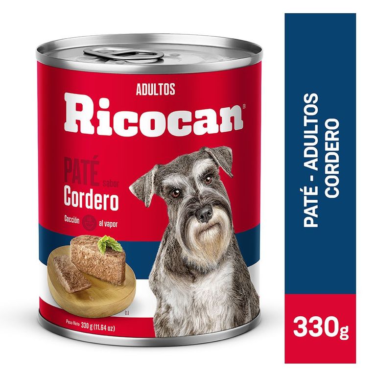 Paté Perros Adultos Ricocan Cordero Lata 330 g