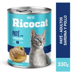 RICOCAT - Paté Sabor Sardina Pollo Lata 330 g