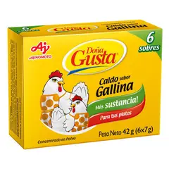 AJINOMOTO - Caldo de Gallina Doña Gusta 6 Unidades