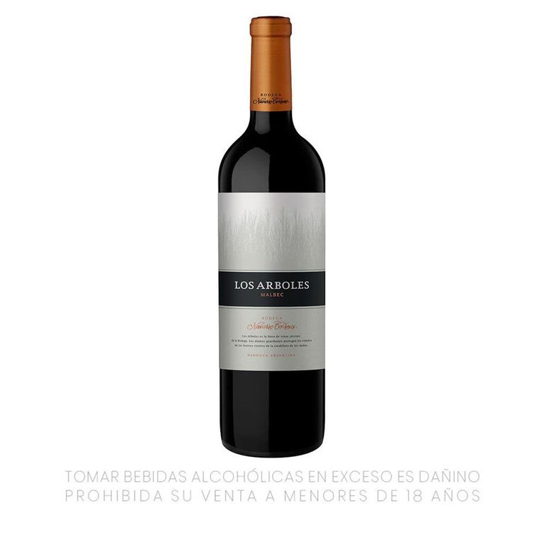 Vino Tinto Navarro Correas Los Árboles Malbec Botella 750 mL