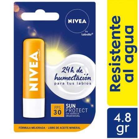 Protector Labial Nivea Sun FPS30 Envase 4.8 g