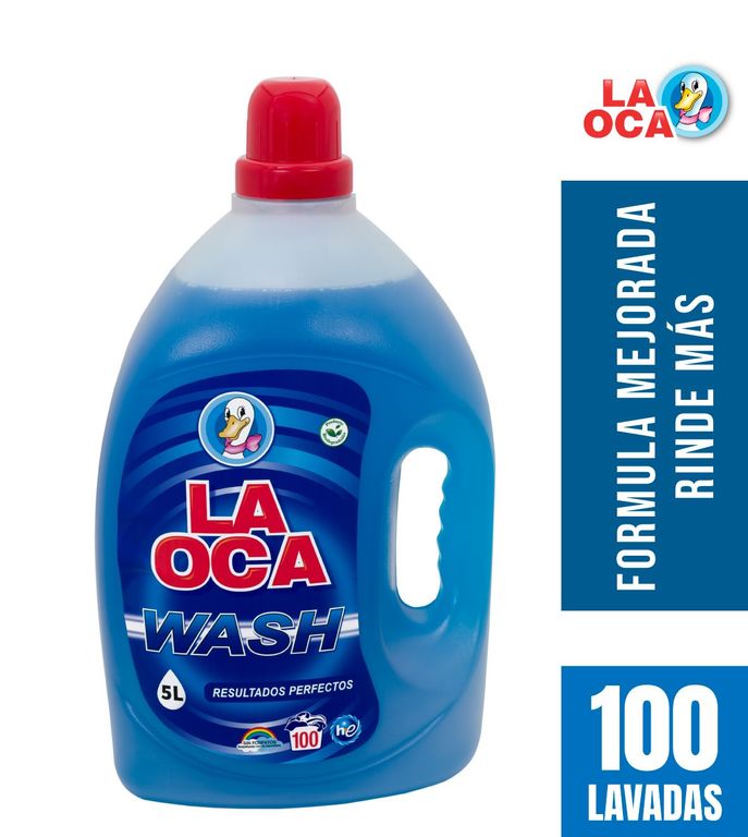 Detergente Líquido La Oca Wash Envase 5 L